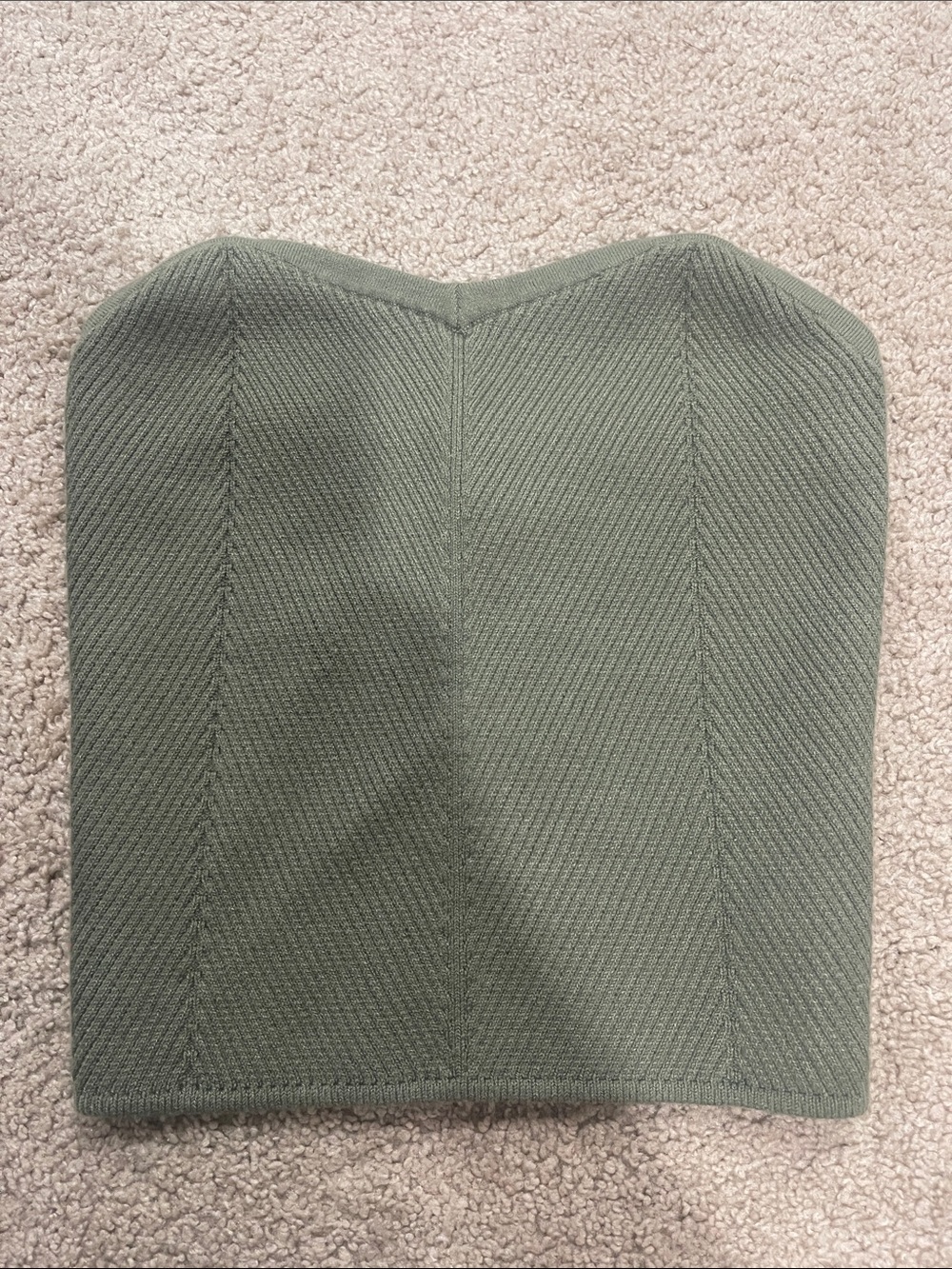 Olive Green Tube Sweater Top
